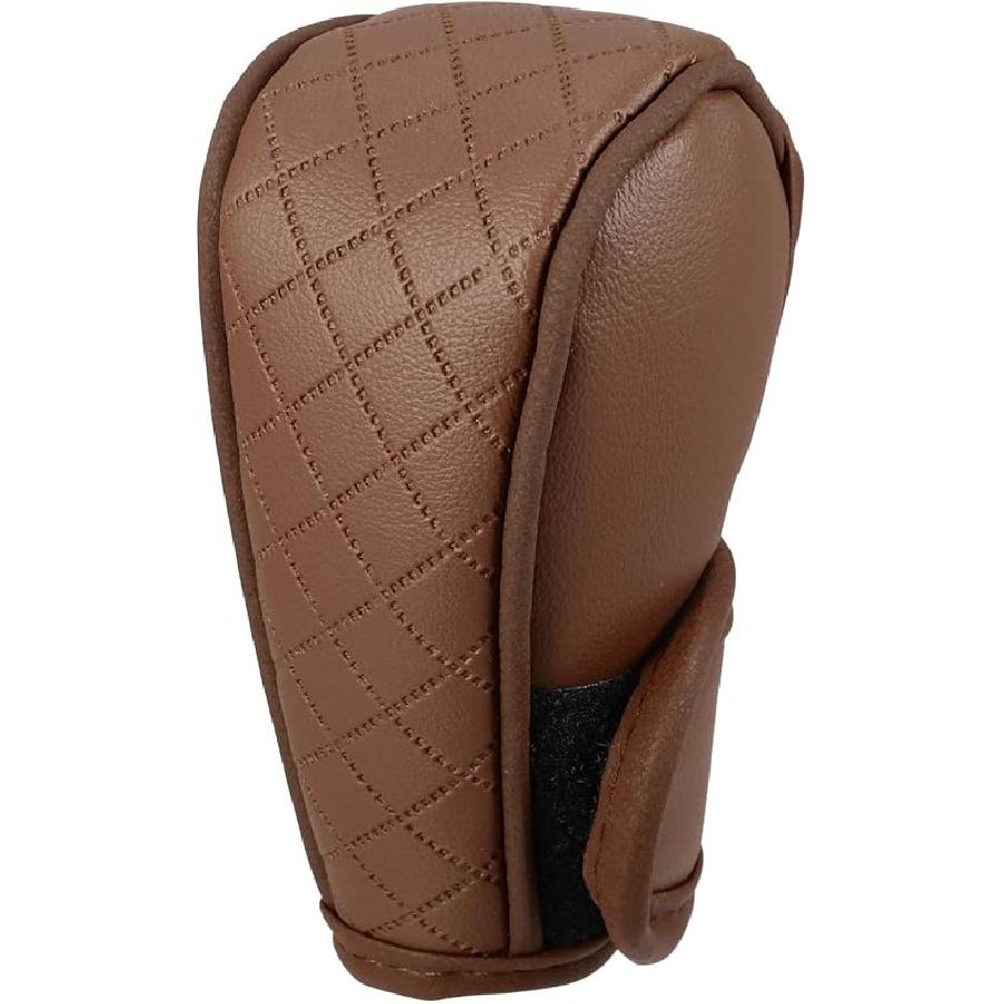 1 Pc Universal Car Shift Knob Cover - Automatic Car Knob Gear Sticky Protector Decorative - Faux Leather Wine Red