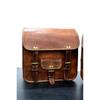 Motorcycle Goat Leather Panniers Handmade Pouch Side Real Saddlebag Bag Brown