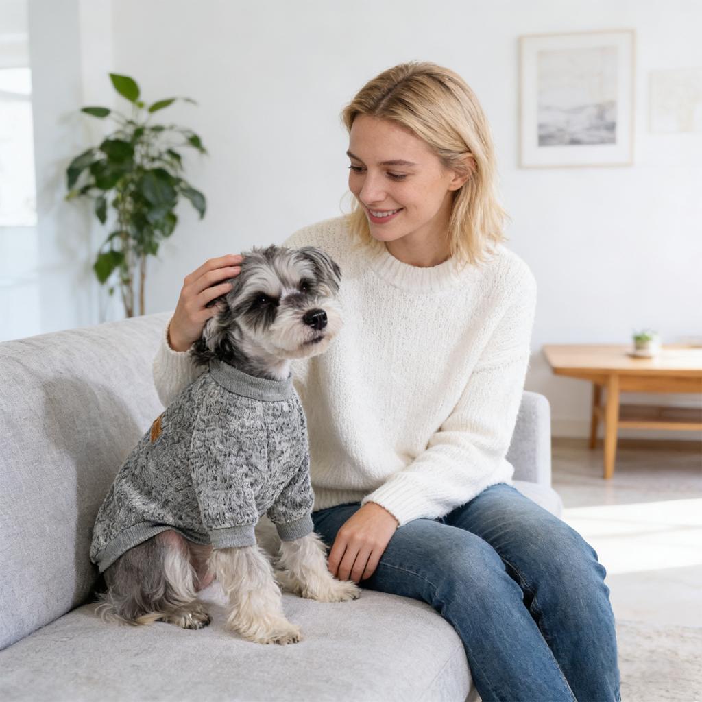 Size S Pet Fleece,lined Warm Sweatshirt For And Winter, Made Of Wool.