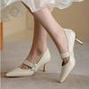 2025 New Spring Fairy Style Wedding Shoes Niche High-end Pearl Single Shoes Formal Women Shoes