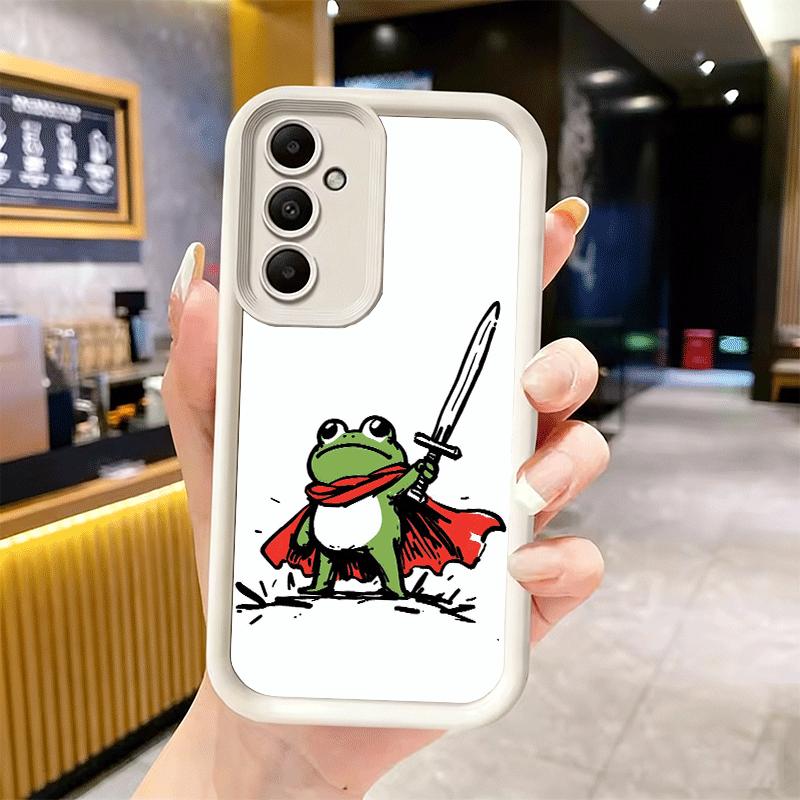 Phone Case for Samsung Galaxy A17 A16 A15 A14 A13 Cute Cartoon Frog A56 A36 A26 A55 A35 A25 A54 A34 A24 A53 A33 A23 A07 A06
