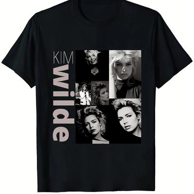 Kim Wilde Vintage Graphic Tshirt For Fans Black Retro Collage Design Soft Breathable 100 Cotton Unisex Regular Fit