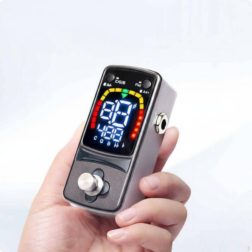 Chromatic Pedal Tuner Switchable Tuning Modes Mini Audio Accessory for Guitarists,