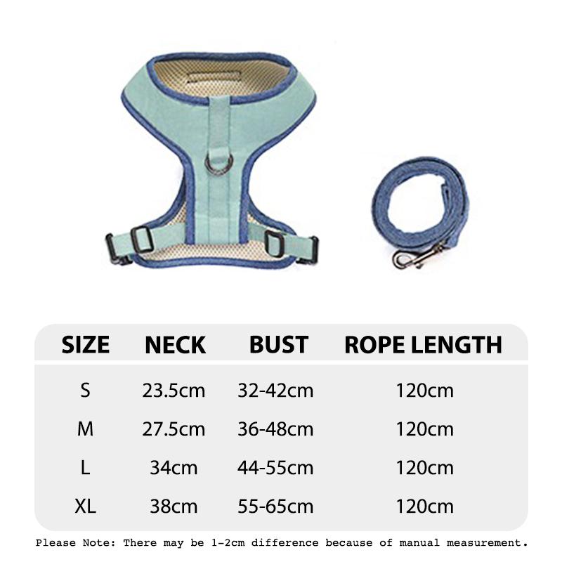 Durable Lattice Pet Harness Leash Set for Dogs 120cm Walking Exercise Vest Strap Traction Anti Lost Small Medium Dog Accessories