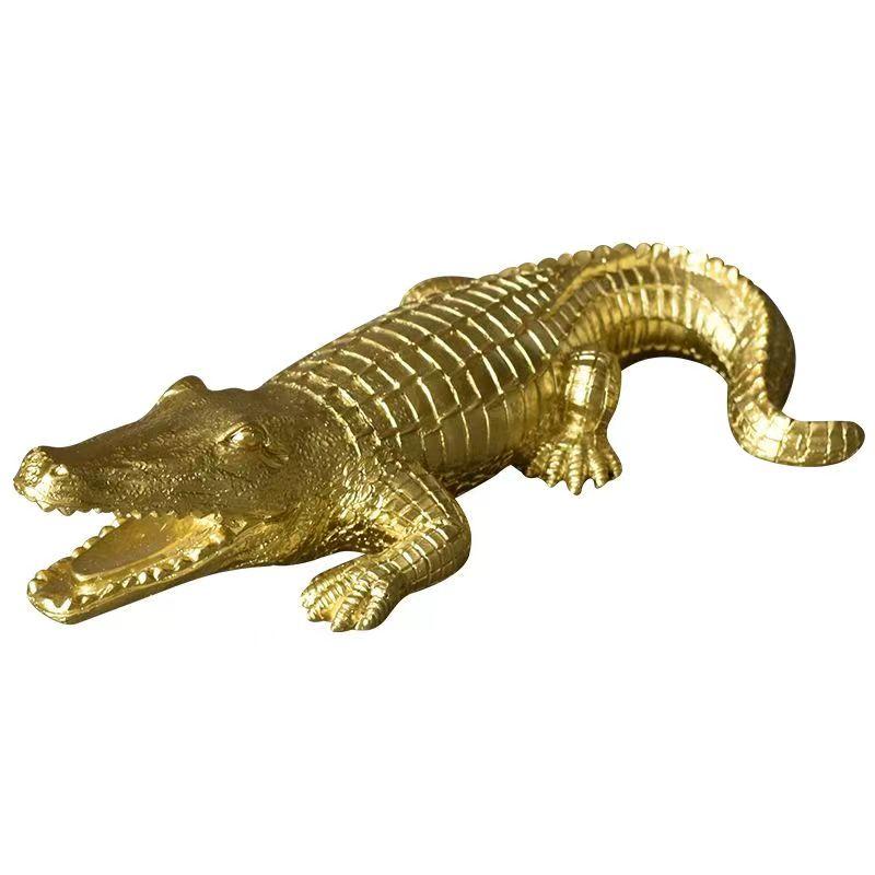 Decorazione per la Casa Statua Scultura Coccodrillo Fauna Selvatica Decorazione Statuetta Animale Astratta Stanza Scrivania Interni Casa Decorazione Regalo