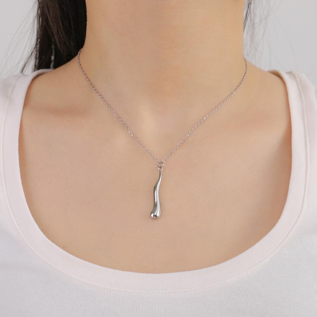 Cazador Water Drop Tear Drop Women's Necklace Stainless Steel Trendy Jewelry Minimalist Choker Chain 2026 Wedding Party Gift