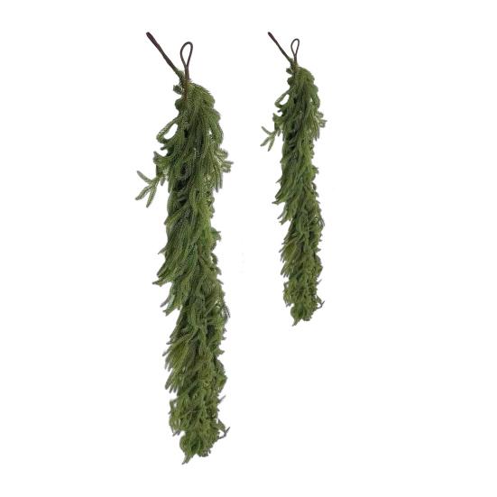 180/270CM Artificial Norfolk Pine Garland Faux Christmas Pine Needle Rattan Mantle Fireplace Porch Indoor Outdoor Hanging Decoration