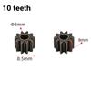 Durable Electric Hand Drill Gear 2Pcs 9-16 Teeth Parts Fit 550 775 Motor Shafts for Cordless Charging Drill Replacement