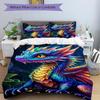 3pcs bedding set Fantasy Dragon Includes 1 Comforter + 2 Pillowcases, Without Pillow Inserts, Soft Comfortable, Lightweight Breathable075