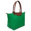 Longchamp Bolsa Tote Plegable con Cierre de Cremallera y Broche de Presión de Lona Reciclada para Empanadillas Mujeres bolsos tote Verde Esmeralda 1899089P88