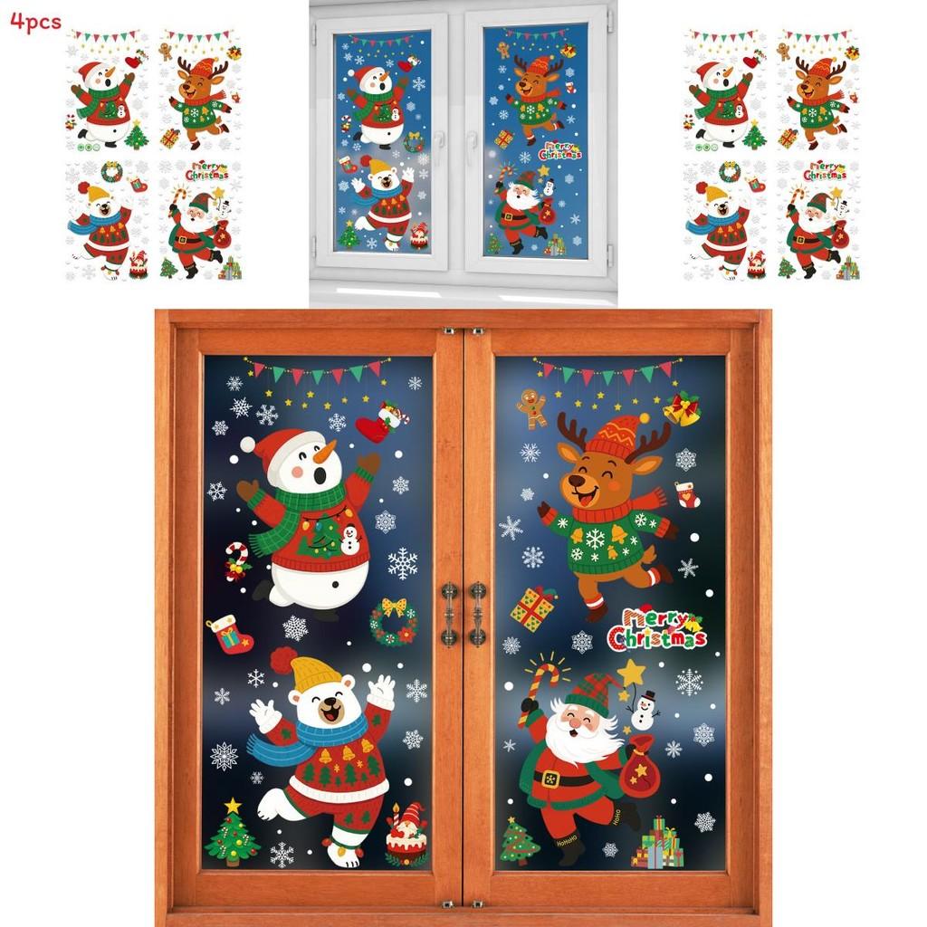 Christmas Window Decals With Static Sticker Pvc Arctic Bear Design For Holiday Decor
