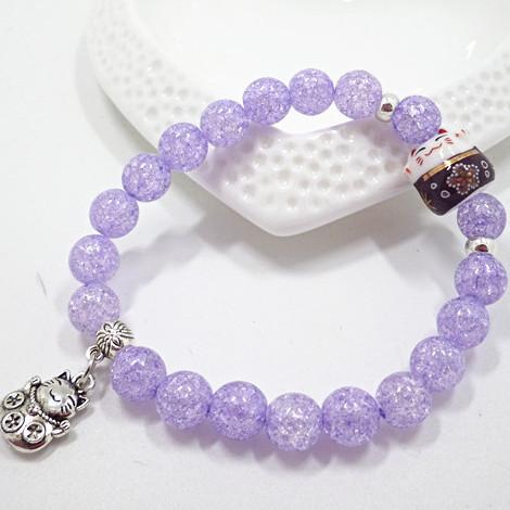 S447 popcorn stone crystal bracelet lucky cat bracelet pearl bracelet hand jewelry direct sales