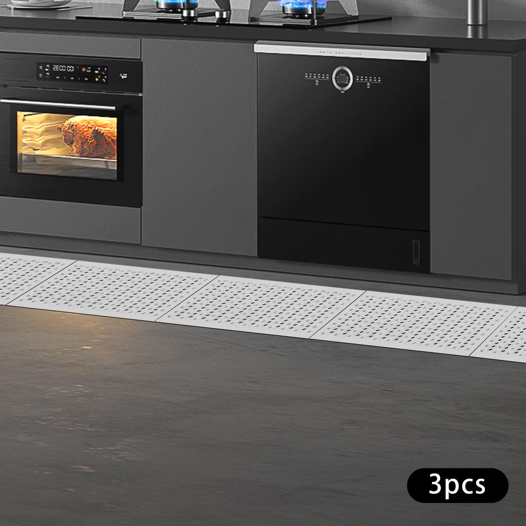 3-Piece 304 Stainless Steel Drain Grates Set - Modern Rectangular Channel Covers for Outdoor, Garden - Rustproof Sewer Grating