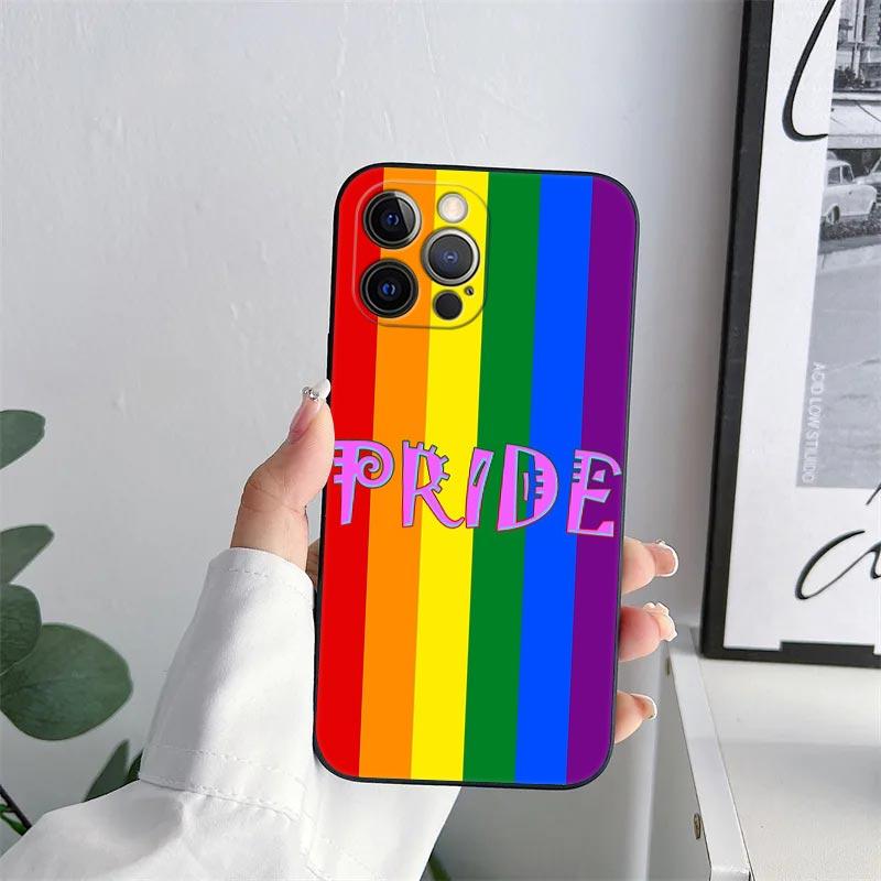 Gay Pride Flag Lesbians LGBT Phone Case for iPhone 11 15 Pro Max Case Coque 14 Plus 13 Pro 12 X XS XR 7 8 SE 2020 TPU Soft Cover
