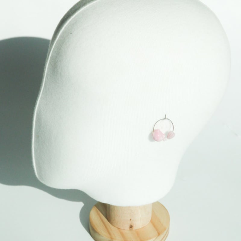 LOVUEE Pink Kitty with Pink Tulip Earrings