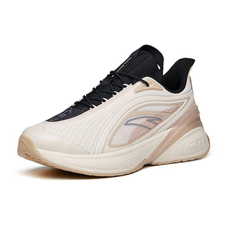 Anta C37 2.0 Soft Sole Low Top Running Shoes Men Sneakers Beige 112135537R-2