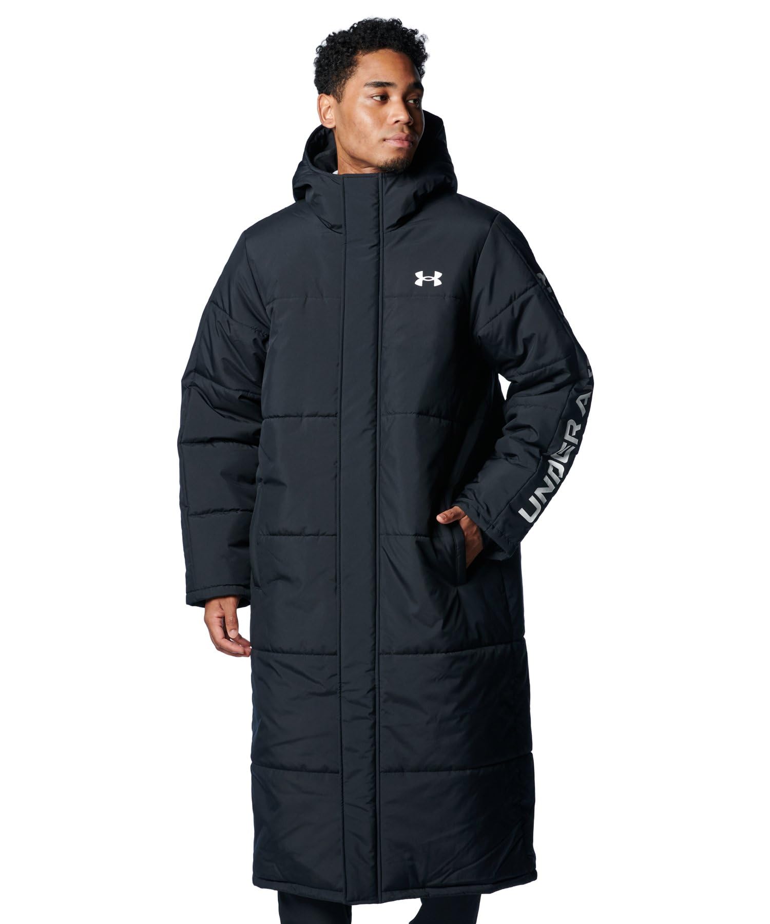 

ДЛИННОЕ ПАЛЬТО С ЛОГОТИПОМ UA, черное, SM [Under Armor] / /