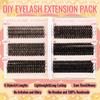Hot Melt Single Cluster Diy False Eyelashes 480 Clusters Thick Eyelashes 10-16M Eyelash Set