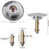 Pop-Up Click Clack Stöpsel Federstopper, Drück-Spülbecken-Abflussstöpsel Pop-up-Stöpsel für Küchen-Badezimmer-Spülbecken Badezimmer, Massivmessing Chrombeschichtet, 66mm