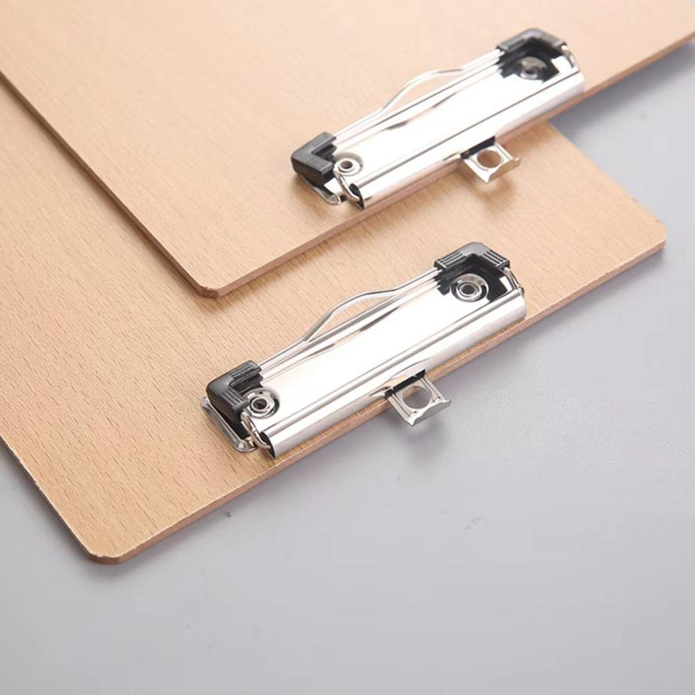 Wooden Writing Clipboard Reinforced Document Holder Portable A4 Memo Folder Stationery