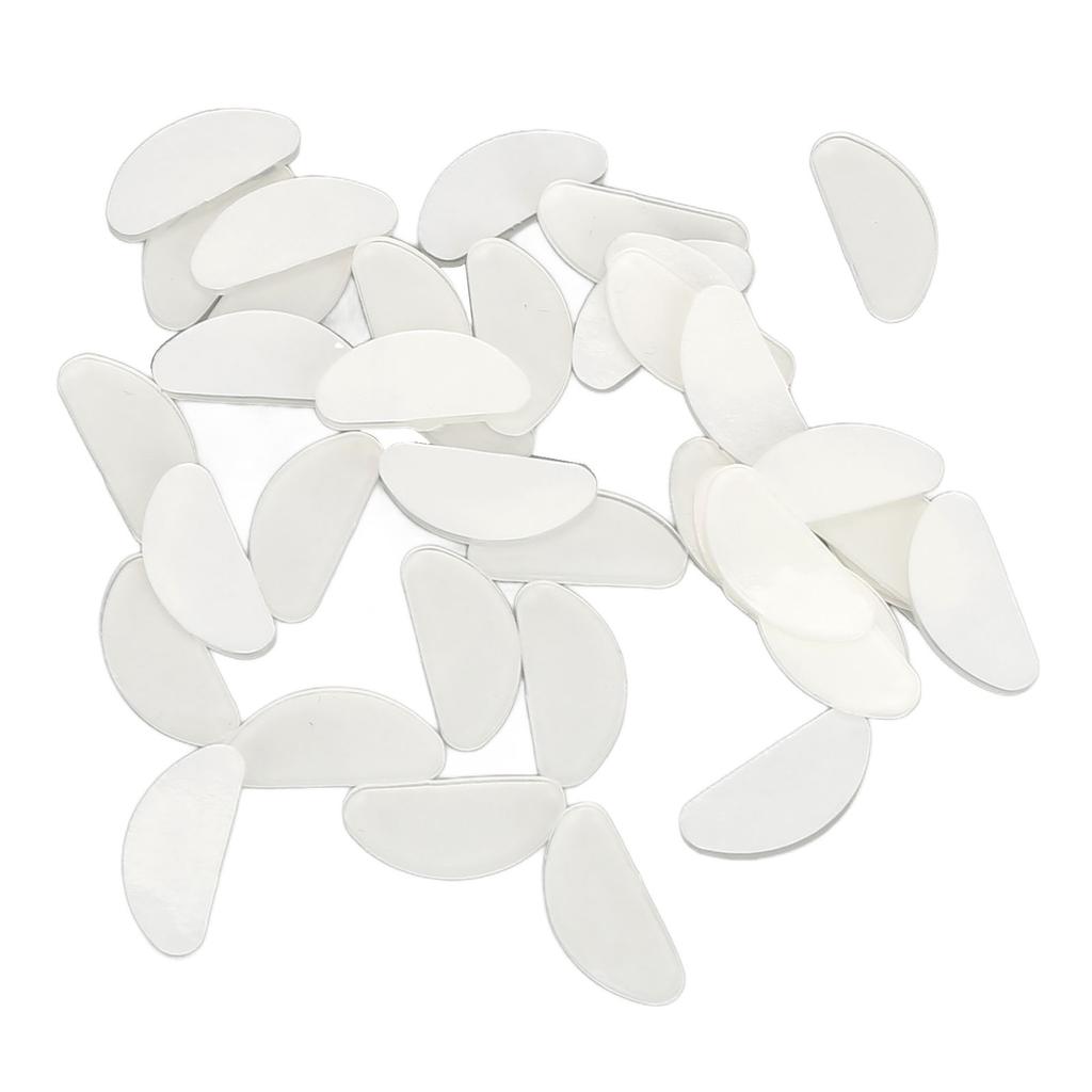 20 Pairs Silicone Eyeglass Nose Pads D Shaped Slip Resistant Adhesive Nose Cushions for All Types Glasses