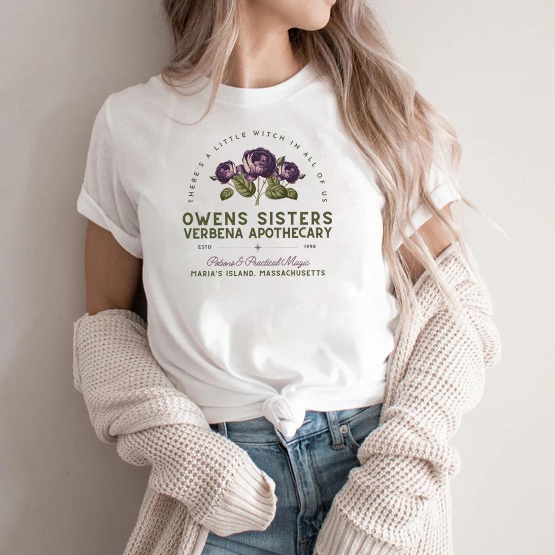 

ZX TEE Практическая магия Футболка Футболка ведьмы Базовая ведьма Ведьмоватая женщина Практическая магия Полуночные маргариты Готическая футболка Футболка из фильма 4XL