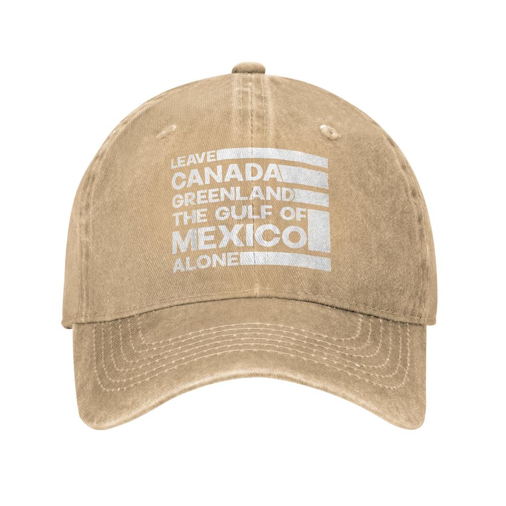 Leave Canada Greenland Gulf of Mexico Alone Baseball Caps Distressed USA Snapback Cap Outdoor Travel Adjustable Hat