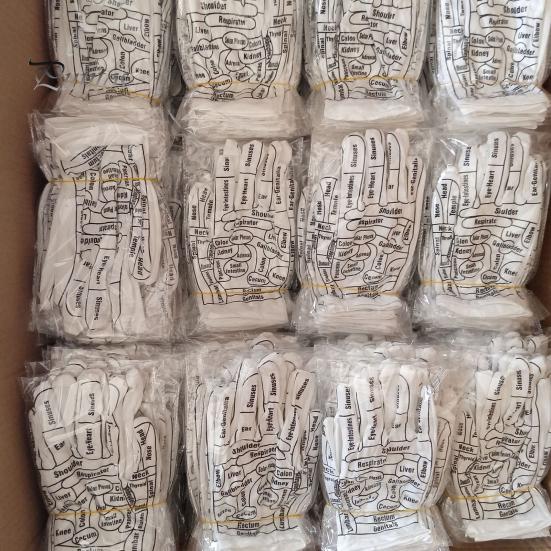 Zestaw rękawic do akupunktury Rękawice do masażu refleksologicznego dłoni z różdżką do masażu akupresurowego Narzędzia do pielęgnacji dłoni Poprawiają zdrowie Złagodzą zmęczenie Prezent dla rodziców