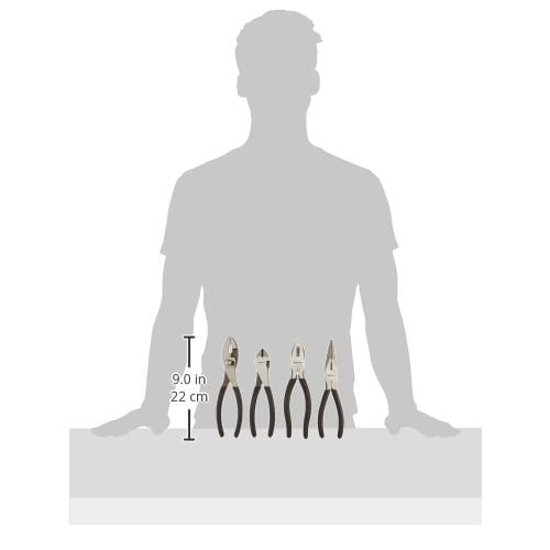 Basic 4-Piece Pliers Set in Black and Silver