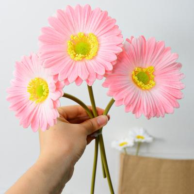 Gerbera Jamesonii artificiale con stelo Realistico fiore di seta finto Home Office Centrotavola Fiore finto Ramo Decorazione floreale