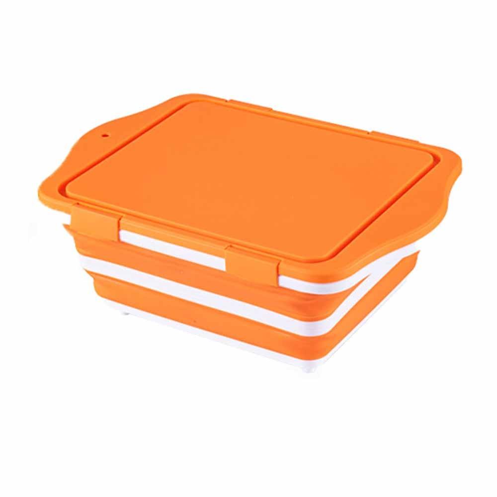3 in 1 Folding Vegetable Board BPA Free Fruit Basket Collapsible Cutting Board  Household