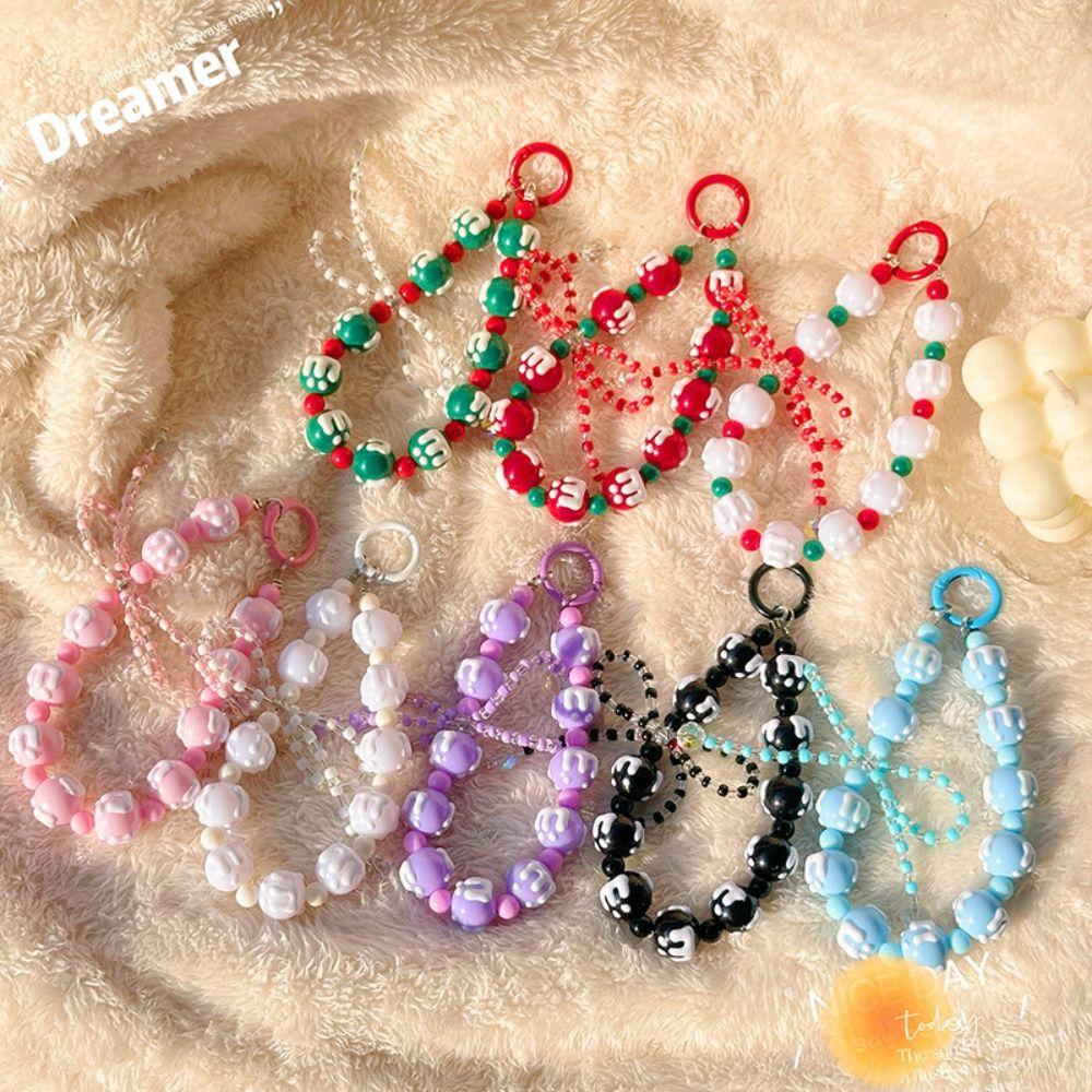 

Beaded Bag Pendant Keychain Christmas Phone Lanyard Creative Mobile Phone Strap F