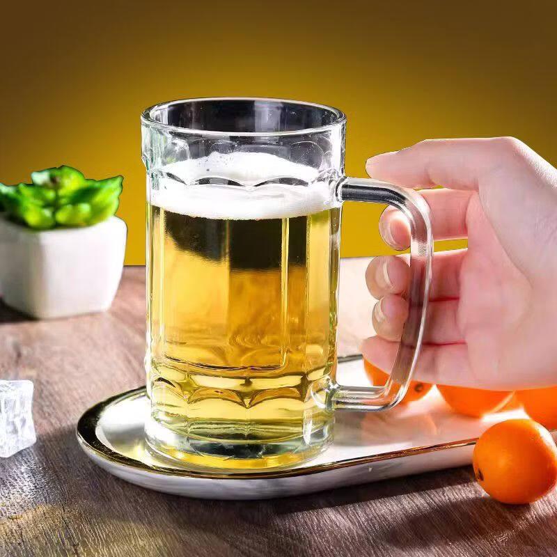 ZISIZ Szklany Kubek do Piwa z Uchwytem