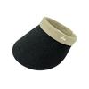 Summer Empty Top Sunscreen Hat Women's Outdoor Large Brim Empty Top Hat Men's UPF50 + Headband Sunshade Empty Top Straw Hat