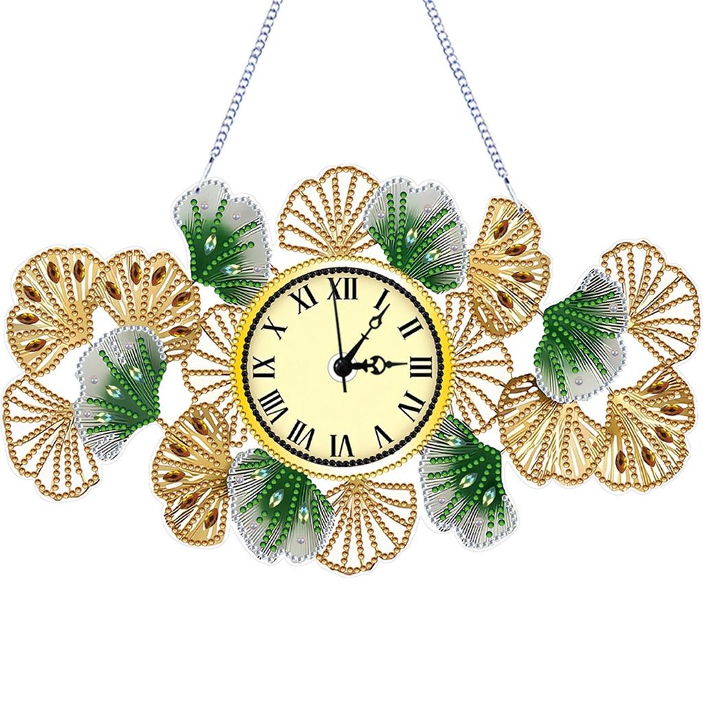 Diamond Art Wall Clock Hanging Pendant Diamond Painting Clock Diamond Art Clock Ornaments Kit Handmade Living Room Decoration