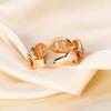 Gold-plated heavy industry full diamond pig nose ring light luxury index finger ring