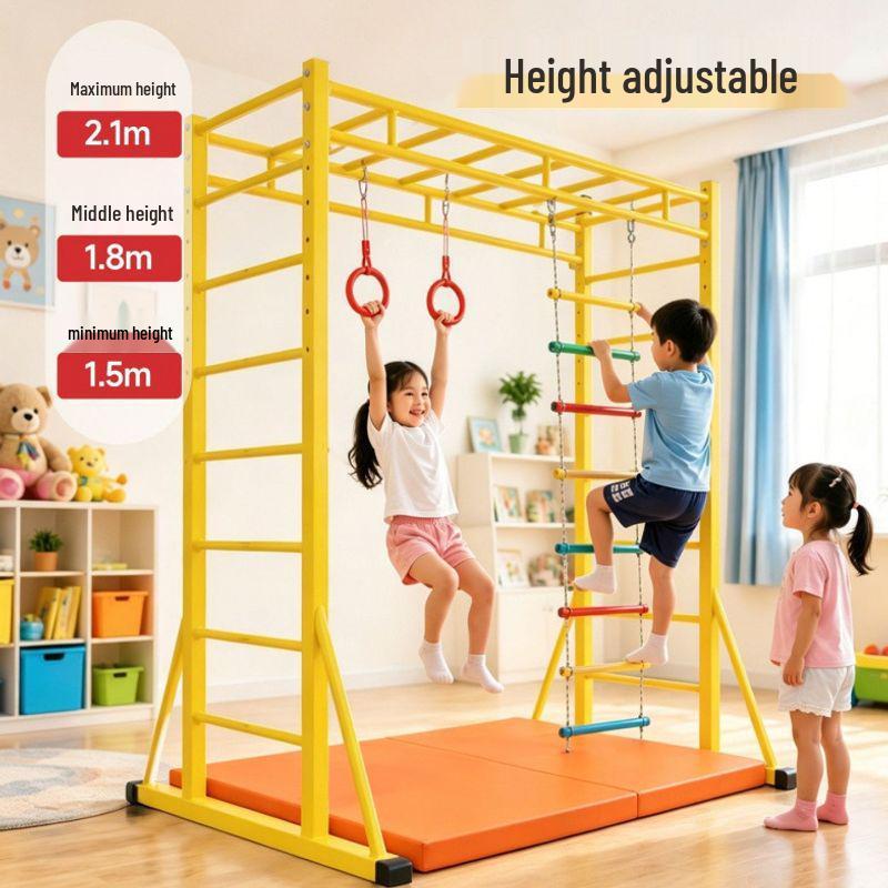 Movable Indoor/Outdoor Children's Cloud Ladder Climbing and Pull-up Frame for Kindergarten Fitness