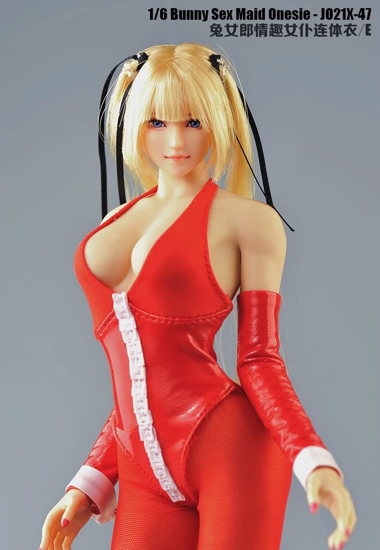 

[TOYBARJAPAN] 1/6 Scale Figure Accessories / JO21X-47 Sexy Female Bunny Girl Outfit and Stockings Set (Body and Head Not Included) (E Red)