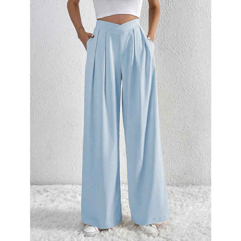 New Autumn and Winter Women's Commuter Style Pleated Casual Wide-leg Pants and Loose Long Pants