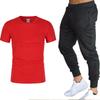 Men's Short Sleeve T-Shirt & Long Pants Two-Piece Set - Spring Collection