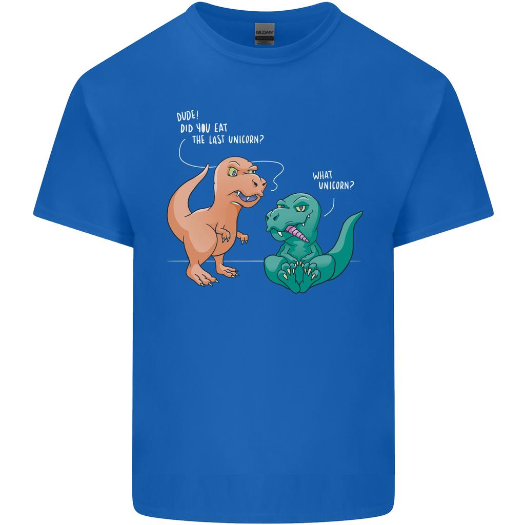 TRex Eating the Last Unicorn Dinosaur Funny Unisexs Light Cotton TShirt