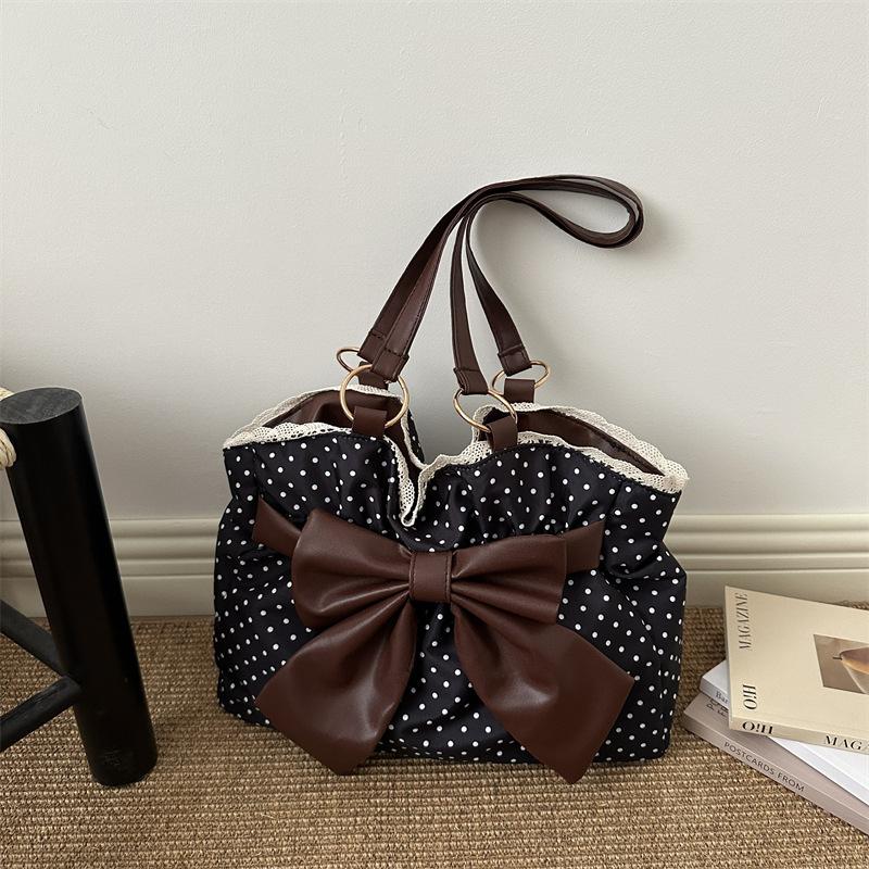Large-capacity Bow-shaped Commuter Crossbody Vintage Single-shoulder Bag