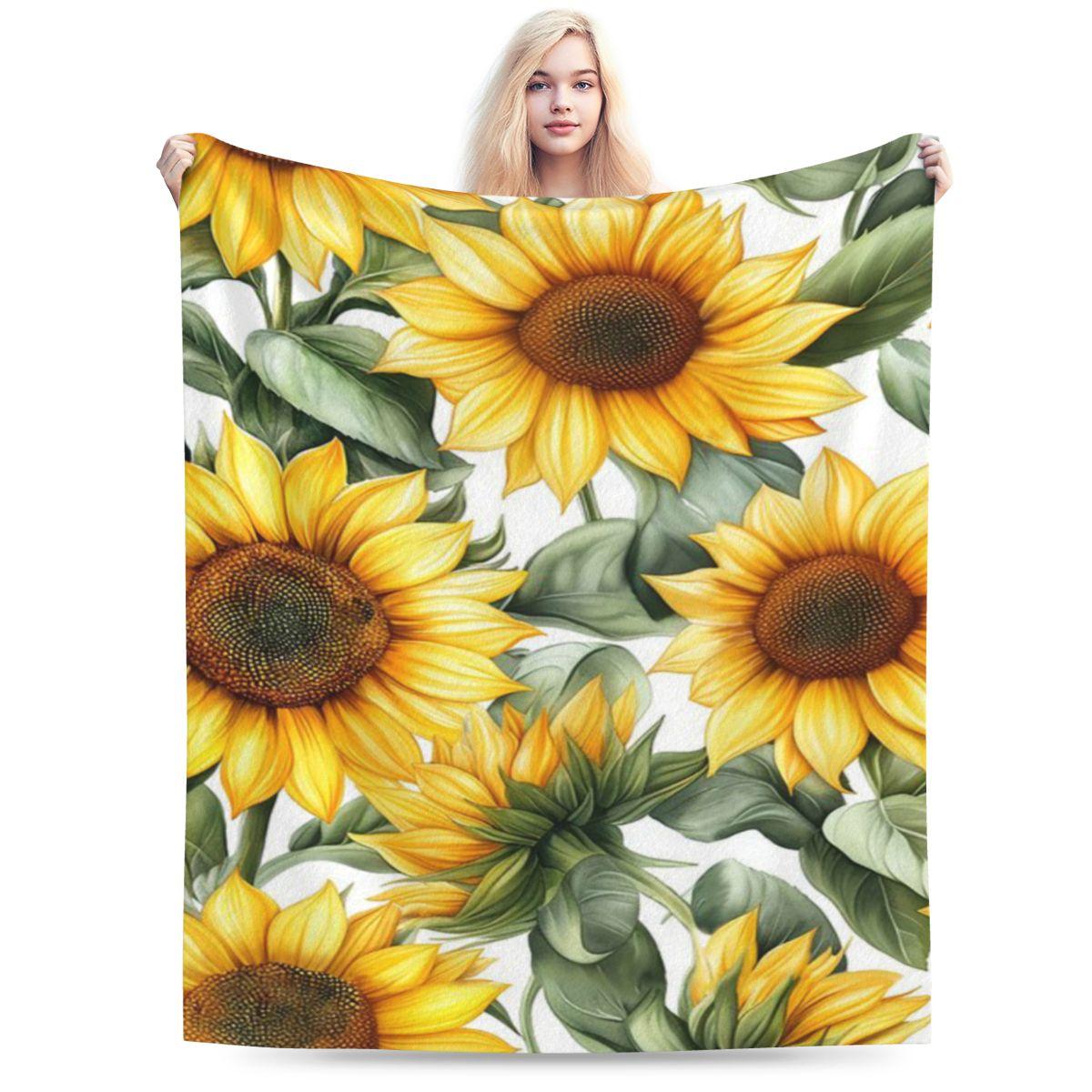 Sunflowers Personalized Soft Decorate Home An UltraSoft Micro Fleece Blanket 75x100cm