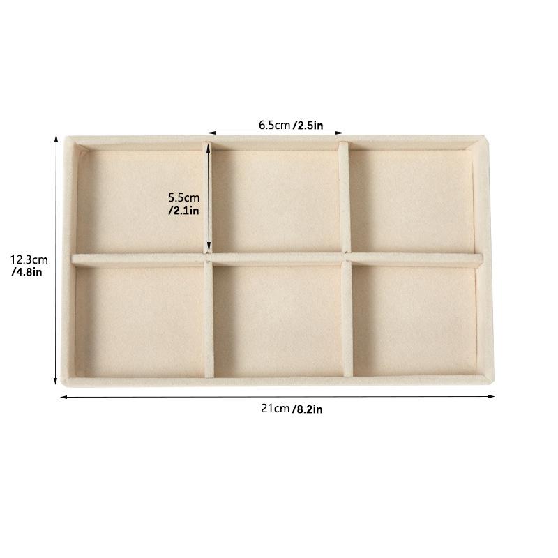 Velvet Jewelry Display Tray Set, Exquisite Jewelry Organizer, Portable Ring, Earring, Necklace Storage Box, Anti-Oxidation Pouch