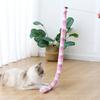 2 Pieces Cats Toy Wand Teaser with Bell Plush Strip Toy Interactive for Indoor Cats Gift for Kitten Playing Exercisin