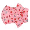 Hunde Sommerhemden Niedlicher Erdbeerdruck Umlegekragen Druckknopfdesign Atmungsaktive Hawaiianische Hundehemden für Frühling Sommer XL