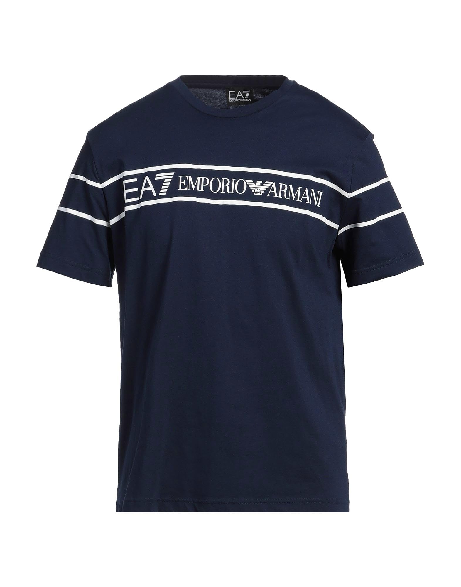 

Emporio Armani EA7 Футболка мужская с коротким рукавом и круглым вырезом, 100% хлопок, логотип 3RPT46 PJ02Z, (JP, Алфавит, Маленький, Темно-синий) [Использовал]