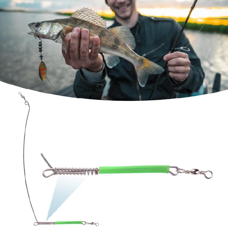 Saltwater Fishing Rigs Connector Sea Fishing Balance Wire with Spring Swivels Fishing Line Wire Leader Fishing Tool