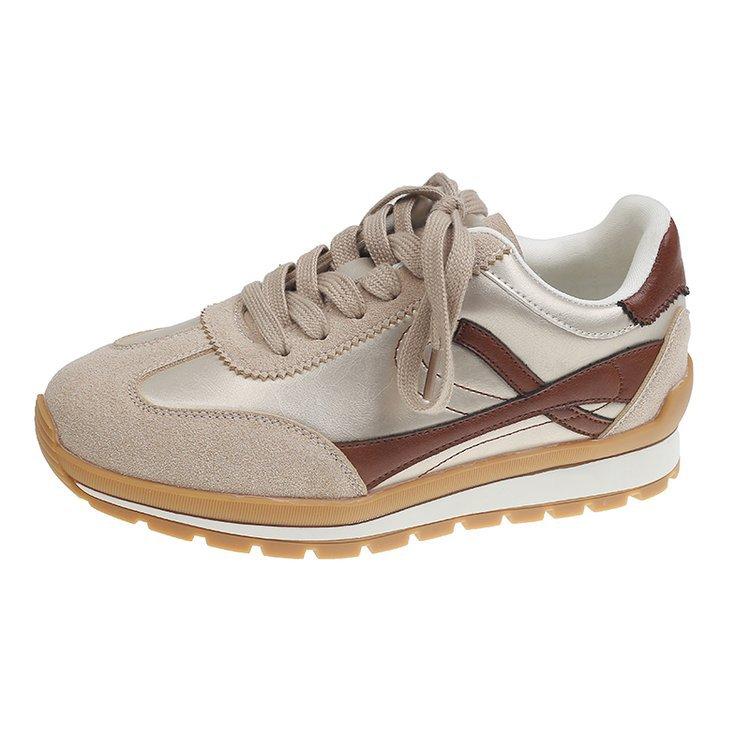 Thick-soled Inner Height Increase German Training Shoes Women's Explosion 2025 Autumn New Lightweight and Versatile Super Fire Outdoor Sports an