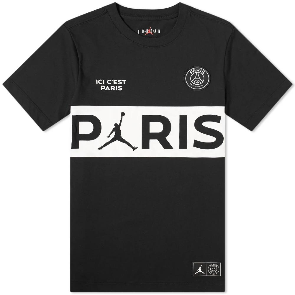 

Jordan Впитывающая влагу дышащая футболка с круглым вырезом и буквенным принтом, мужские топы, черные BQ8389-010 L